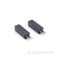 Conector de cabeçalho fêmea com passo de 1,27 mm reto 2P